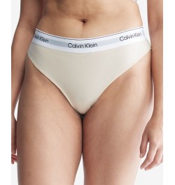 Plus Size Modern Naturals Thong Underwear QF7046 Tan/Beige $12.99 Panty