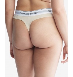 Plus Size Modern Naturals Thong Underwear QF7046 Tan/Beige $12.99 Panty