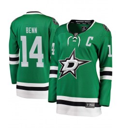 Women's Jamie Benn Green Home Breakaway Player Jersey Green $66.00 Jersey