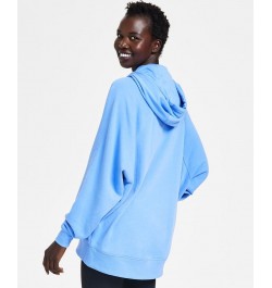 Women's Oversized Cotton Zip-Up Hoodie Persian Jewel $22.89 Sweatshirts