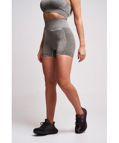 Women's Fortel Recycled Ruched Booty Shorts - Petrol Marl Grey $26.50 Shorts
