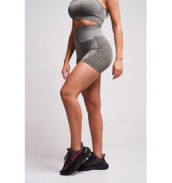 Women's Fortel Recycled Ruched Booty Shorts - Petrol Marl Grey $26.50 Shorts