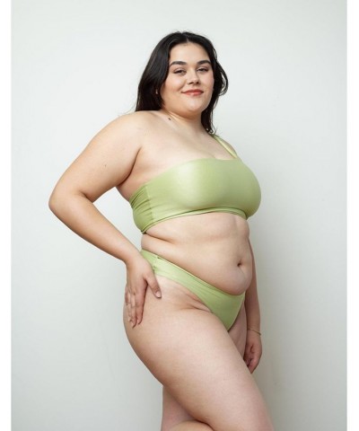 Adult Women's Plus Size Midnight Soiree One Shoulder Top Light/Pastel Green $40.80 Swimsuits