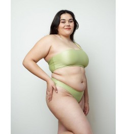 Adult Women's Plus Size Midnight Soiree One Shoulder Top Light/Pastel Green $40.80 Swimsuits