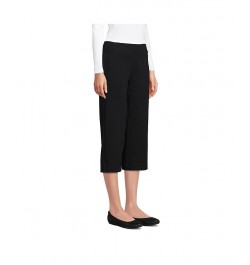 Women's Tall Starfish Mid Rise Elastic Waist Pull On Crop Pants Black $34.42 Pants