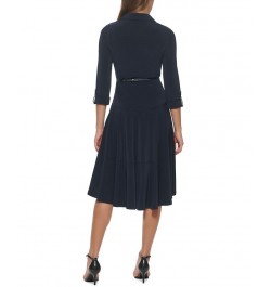 Belted Jersey Shirtdress Sky Captain $51.43 Dresses