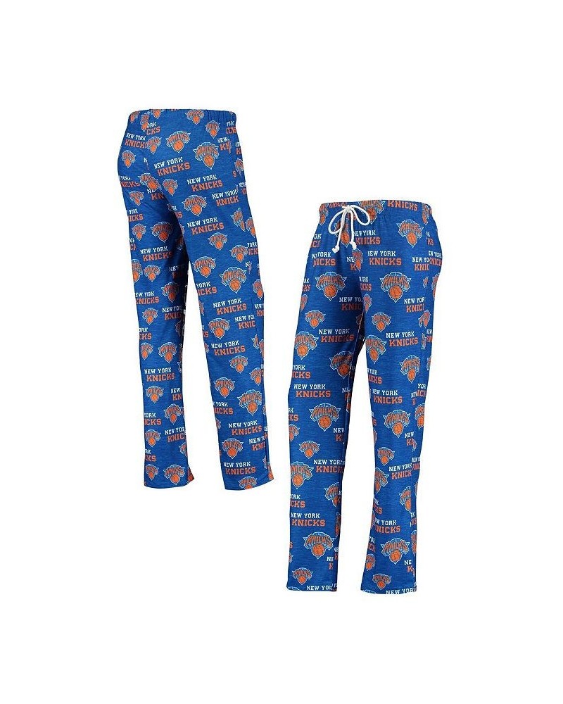 Women's Blue New York Knicks Zest Allover Print Sleep Pants Blue $25.36 Pajama