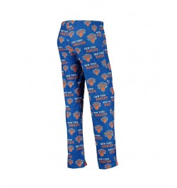 Women's Blue New York Knicks Zest Allover Print Sleep Pants Blue $25.36 Pajama