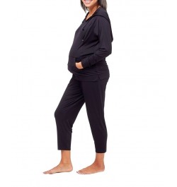 Simone Nursing Hoodie Black $51.94 Sleepwear