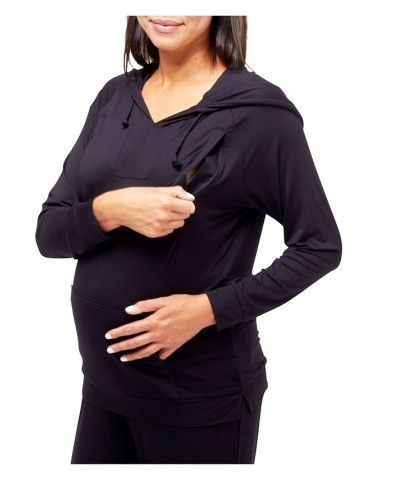 Simone Nursing Hoodie Black $51.94 Sleepwear