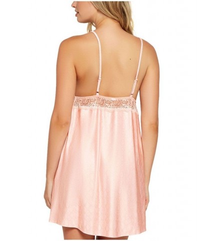 Lace Trim Chemise Nightgown Lingerie Online Only Peach $25.20 Sleepwear