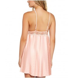 Lace Trim Chemise Nightgown Lingerie Online Only Peach $25.20 Sleepwear