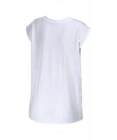 Women's White Dallas Cowboys Greetings From Muscle T-shirt White $26.49 Tops