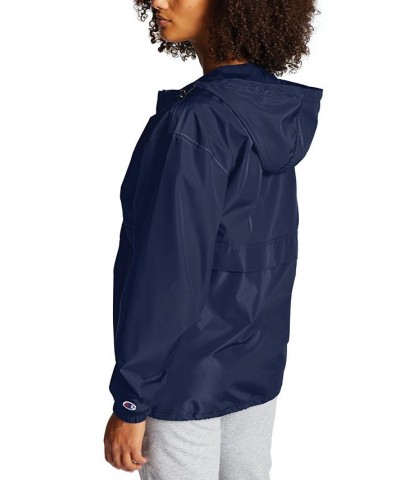 Women's Packable Hooded Jacket Blue $25.81 Jackets