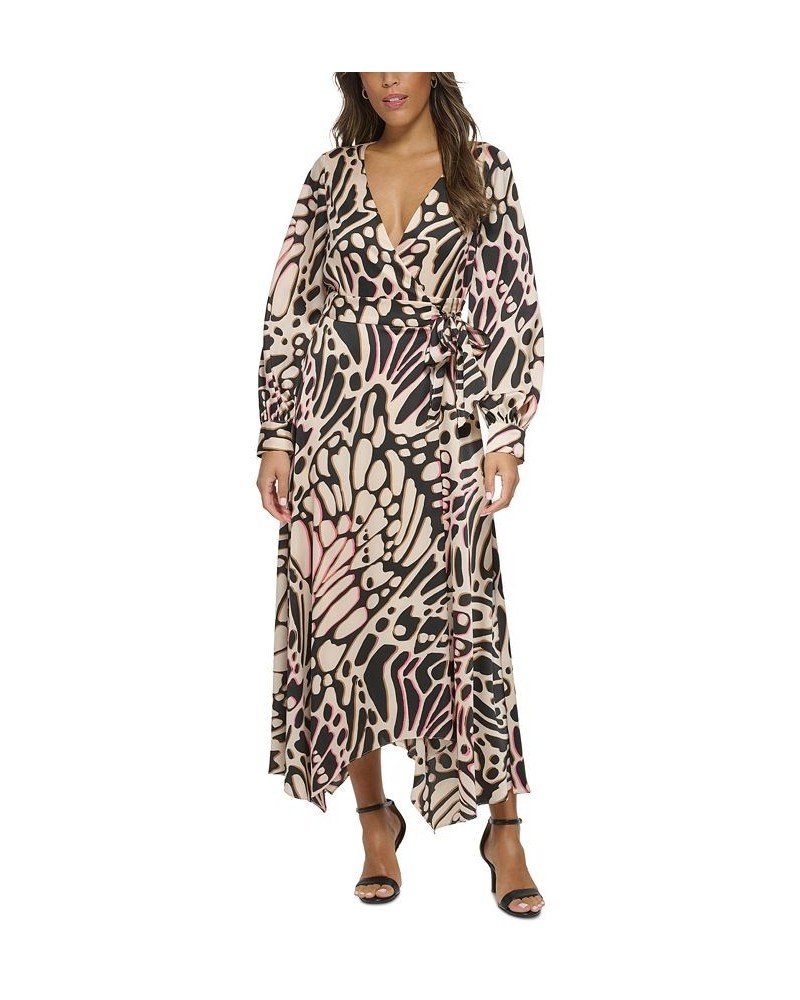 New York Women's Butterfly Print Wrap Dress Butterfly $144.00 Dresses