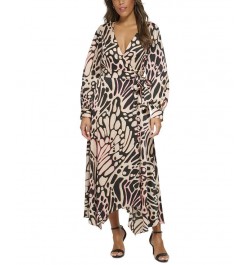 New York Women's Butterfly Print Wrap Dress Butterfly $144.00 Dresses