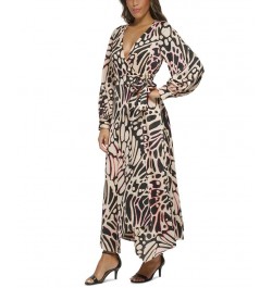 New York Women's Butterfly Print Wrap Dress Butterfly $144.00 Dresses