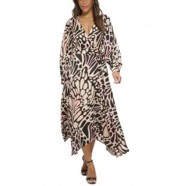 New York Women's Butterfly Print Wrap Dress Butterfly $144.00 Dresses