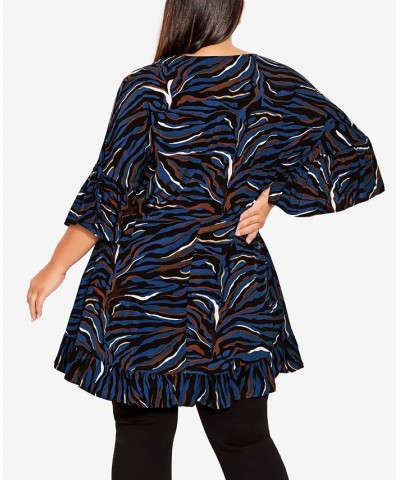 Plus Size Harper Tunic Top Ink Zebra $27.06 Tops