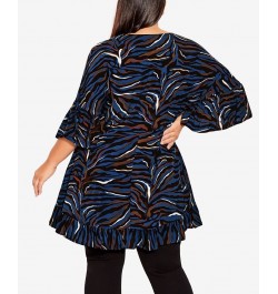 Plus Size Harper Tunic Top Ink Zebra $27.06 Tops