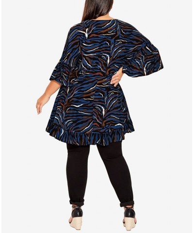 Plus Size Harper Tunic Top Ink Zebra $27.06 Tops