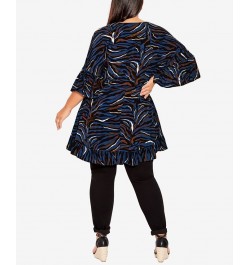 Plus Size Harper Tunic Top Ink Zebra $27.06 Tops