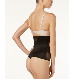 Women's Extra Firm Tummy-Control High-Waist Sheer Thong 2778 Black $29.70 Shapewear