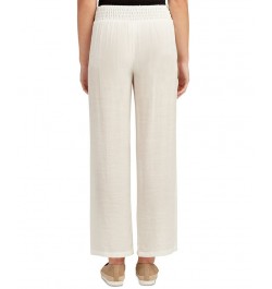 Juniors' Mid Rise Pull-On Wide-Leg Pants Off White $20.58 Pants