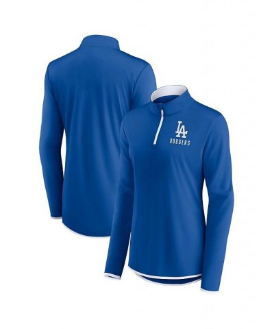 Women's Branded Royal Los Angeles Dodgers Worth The Drive Quarter-Zip Jacket Royal $26.65 Jackets