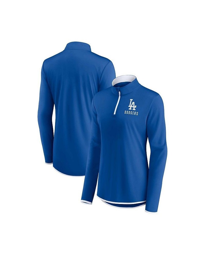 Women's Branded Royal Los Angeles Dodgers Worth The Drive Quarter-Zip Jacket Royal $26.65 Jackets