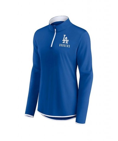 Women's Branded Royal Los Angeles Dodgers Worth The Drive Quarter-Zip Jacket Royal $26.65 Jackets