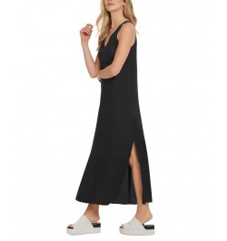 Linen V-Neck Maxi Dress White $43.75 Dresses