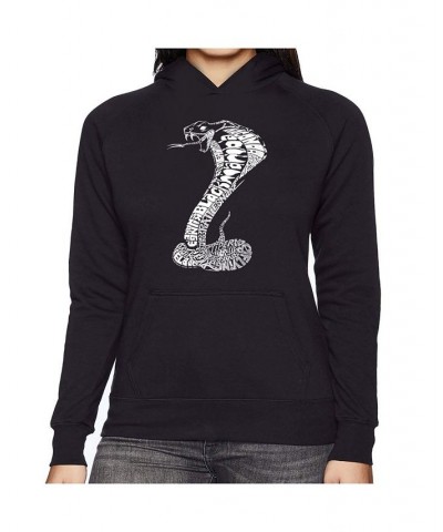 Women's Word Art Hooded Sweatshirt -Tyles Of Snakes Black $30.00 Sweatshirts