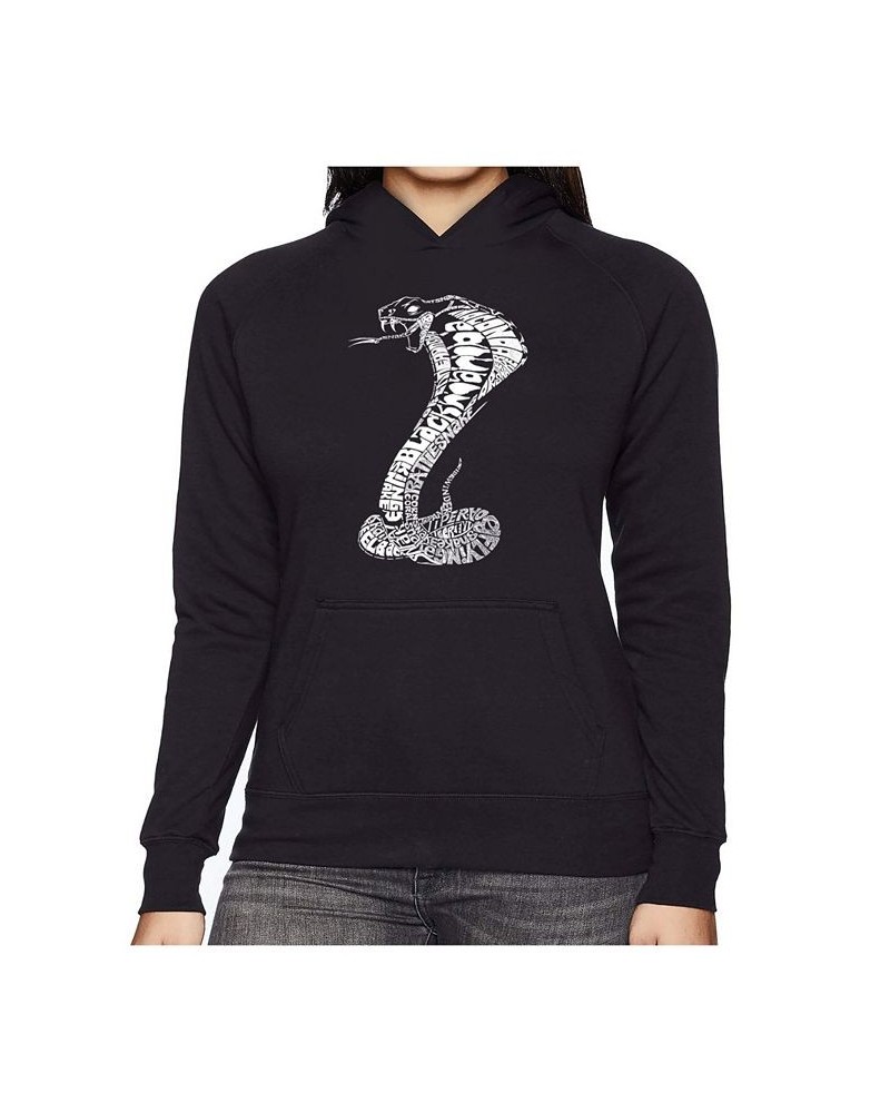 Women's Word Art Hooded Sweatshirt -Tyles Of Snakes Black $30.00 Sweatshirts