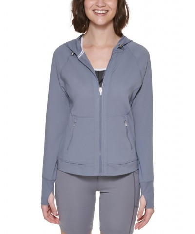 Women's Raglan-Sleeve Zip Hoodie Multi $30.66 Sweatshirts