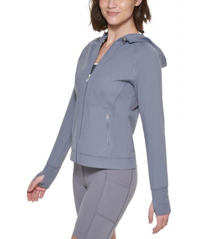 Women's Raglan-Sleeve Zip Hoodie Multi $30.66 Sweatshirts