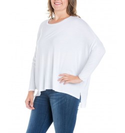 Women's Plus Size Oversized Long Sleeves Dolman Top Green $37.09 Tops
