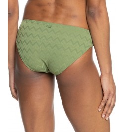 Juniors' Current Coolness Textured Hipster Bikini Bottoms Loden Green $26.40 Swimsuits