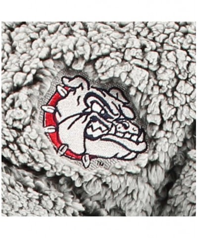 Women's Gray Gonzaga Bulldogs Sherpa Super Soft Quarter Zip Pullover Jacket Gray $30.00 Jackets