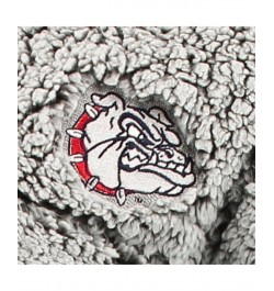 Women's Gray Gonzaga Bulldogs Sherpa Super Soft Quarter Zip Pullover Jacket Gray $30.00 Jackets