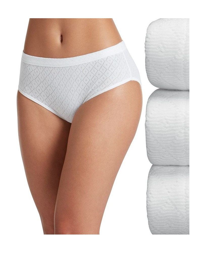 Elance Breathe Hipster Underwear 3 Pack 1540 also available in extended sizes White $12.95 Panty