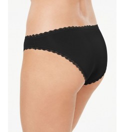 Women's Lace-Trim Bikini Underwear QD3706 Black $15.00 Panty