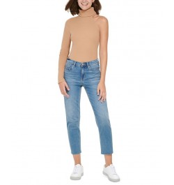 Women's One-Shoulder Turtleneck Top Teak $18.28 Tops