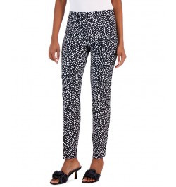 Women's Tummy-Control Pull-On Skinny Pants Black White Square $23.99 Pants