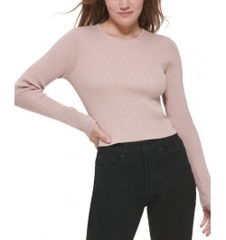 Women's Cropped Rib-Knit Sweater Enchant Gold $24.68 Sweaters