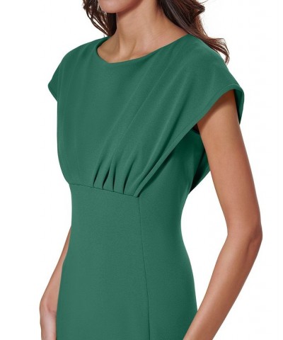 Petite Scuba-Crepe Boat-Neck Sheath Dress Meadow $40.99 Dresses