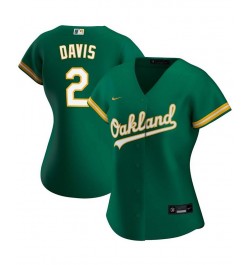 Women's Khris Davis Green Oakland Athletics Alternate Replica Player Jersey Green $60.90 Jersey