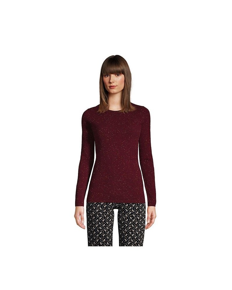 Women's Tall Cashmere Crewneck Sweater Red $97.98 Sweaters