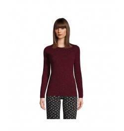 Women's Tall Cashmere Crewneck Sweater Red $97.98 Sweaters