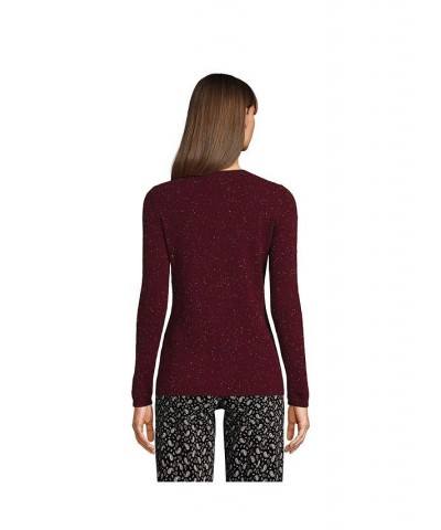 Women's Tall Cashmere Crewneck Sweater Red $97.98 Sweaters